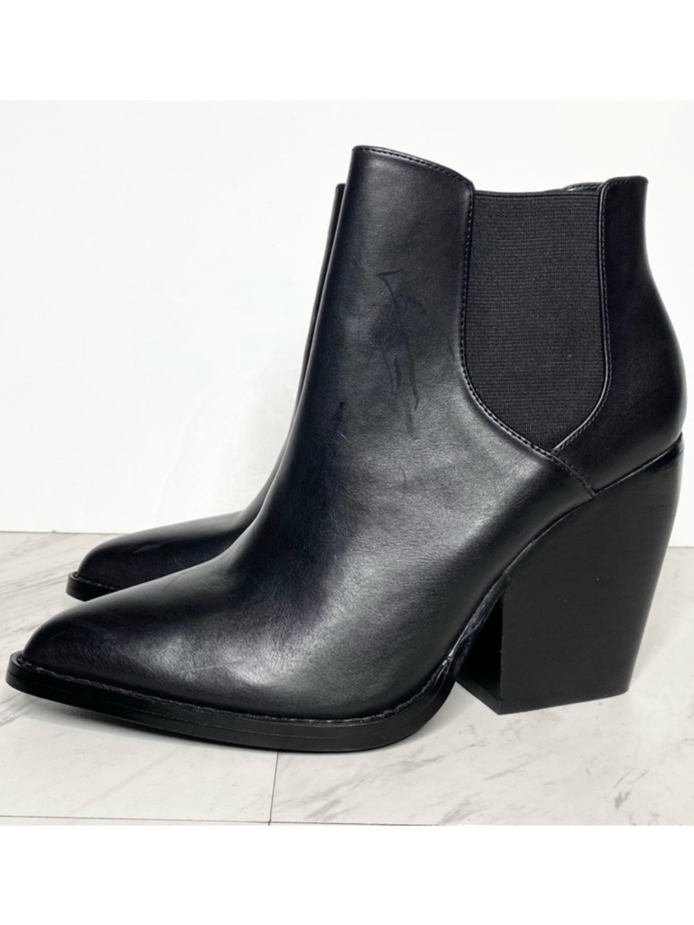 BP Lex Black Leather Chelsea Bootie 8 1/2